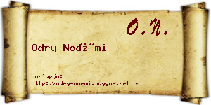 Odry Noémi névjegykártya